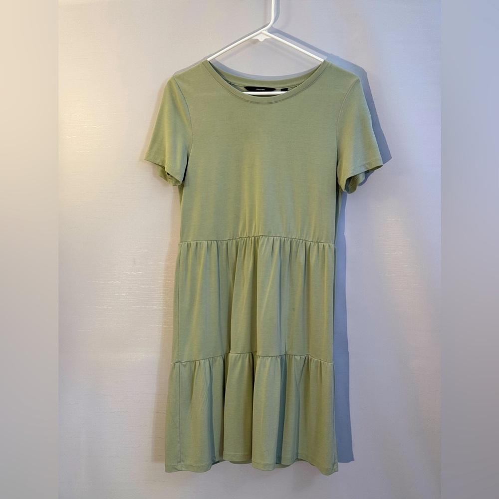 Light green mini tunic dress